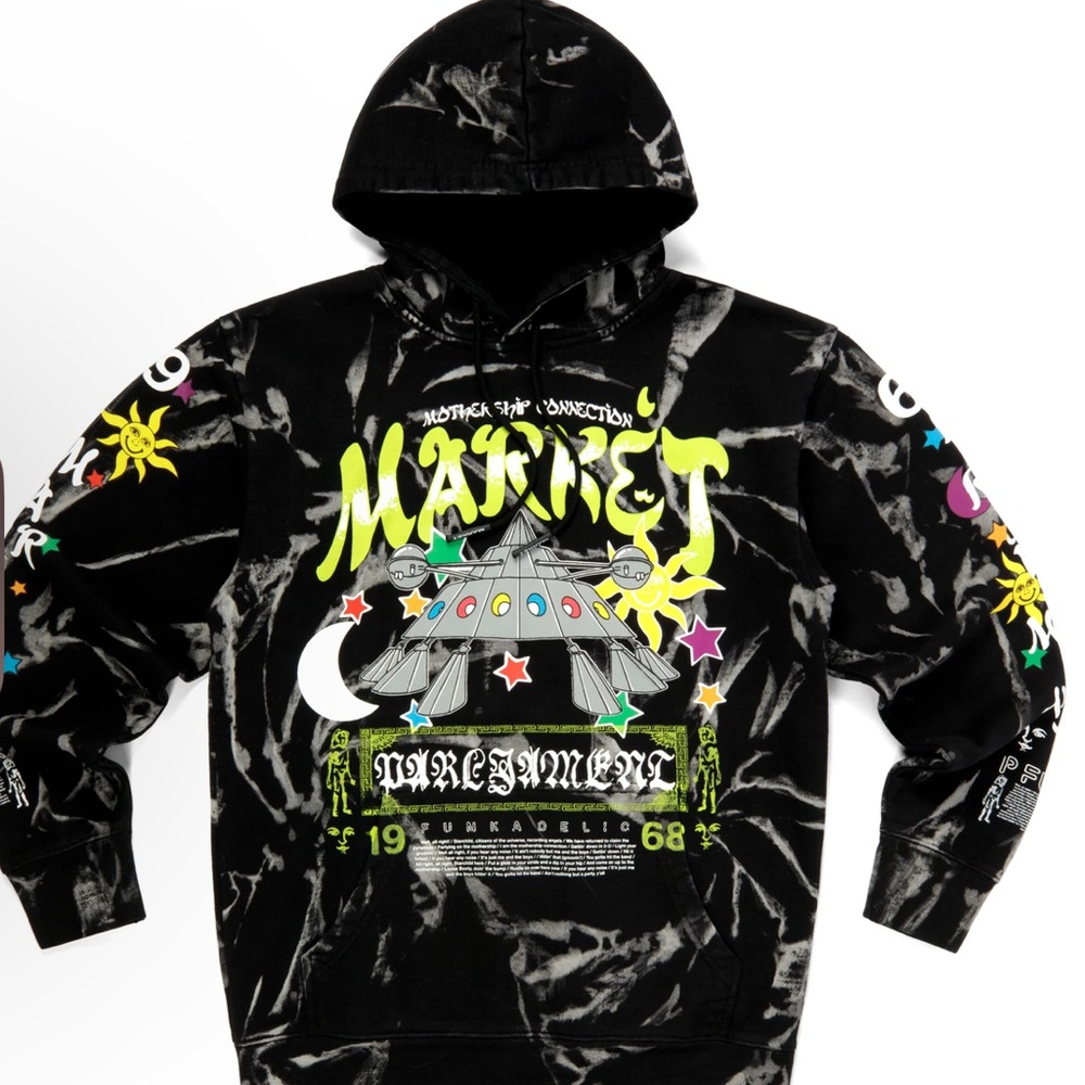 Market Funkadelic Space Arch Hoodie in Cotton-fleece